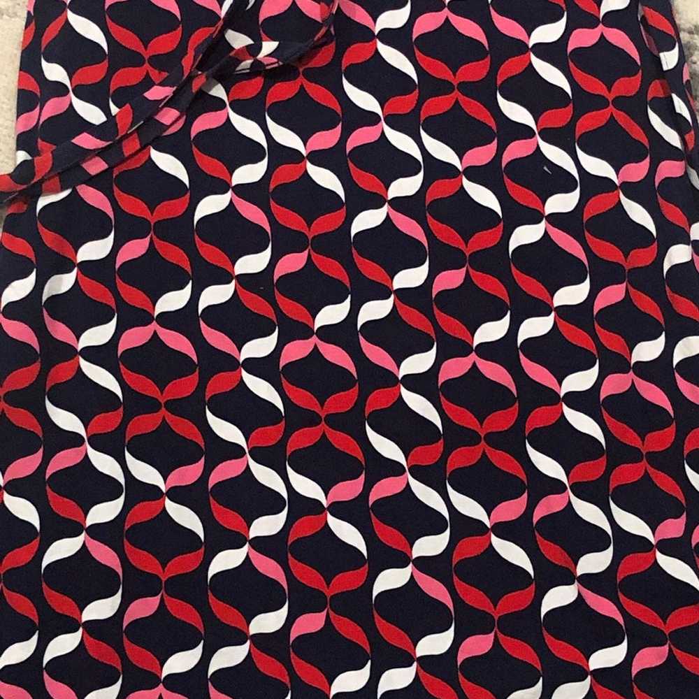 Boden Elodie Wrap Dress  Navy Blue Red Pink White… - image 5
