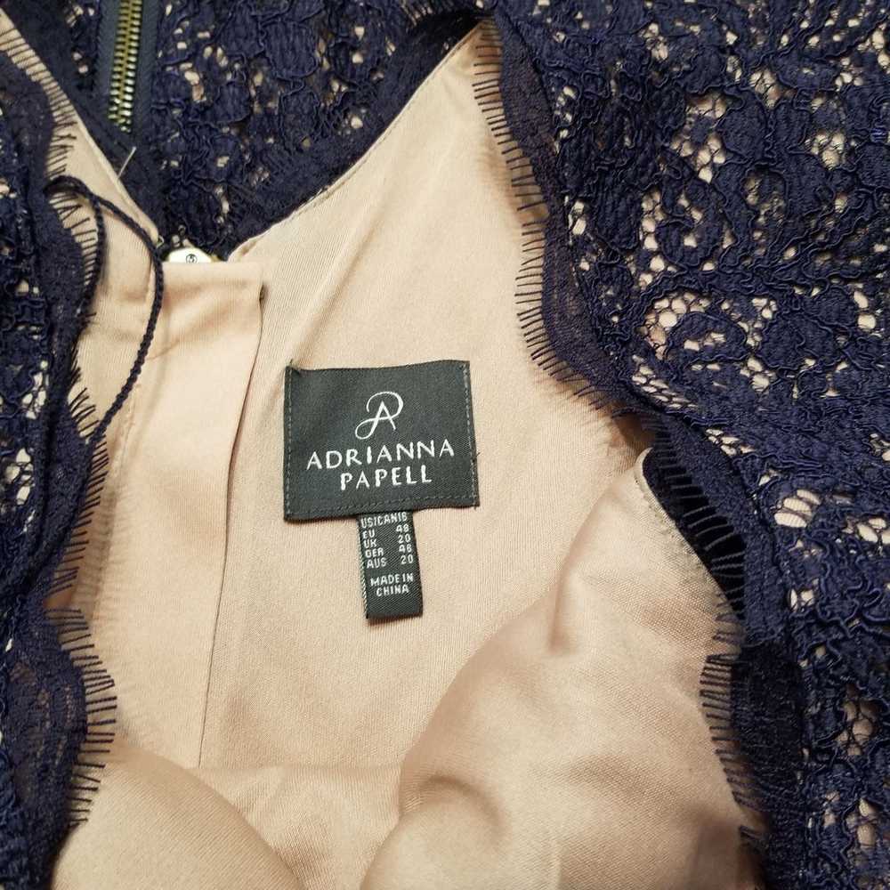 Adrianna Papell Lace Mini Dress Size 16 - image 9