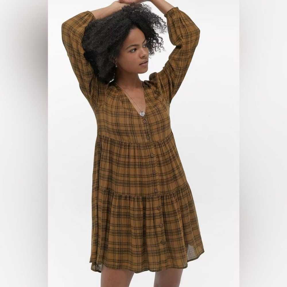 Urban Outfitters Check Print Tiered Mini Dress mu… - image 2