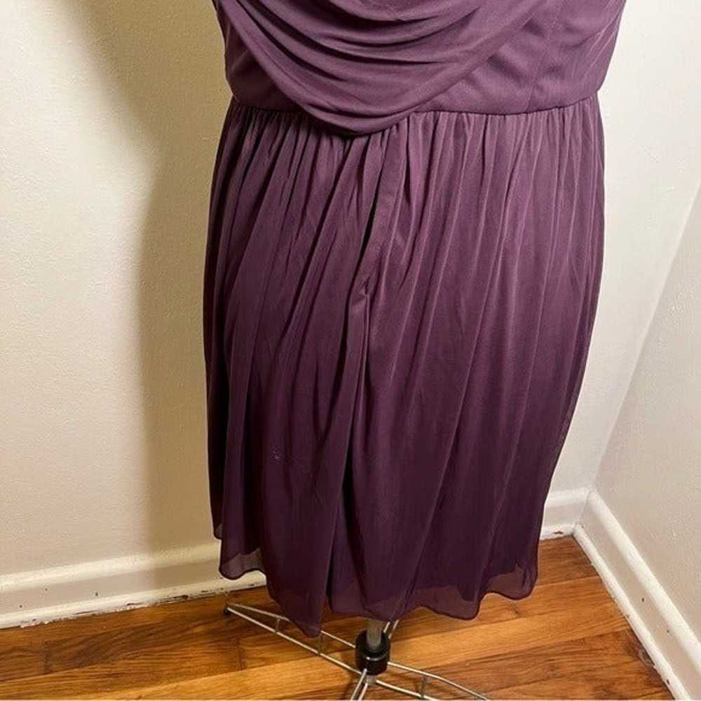 David’s Bridal Short Bridesmaid Dress Plum Purple - image 11