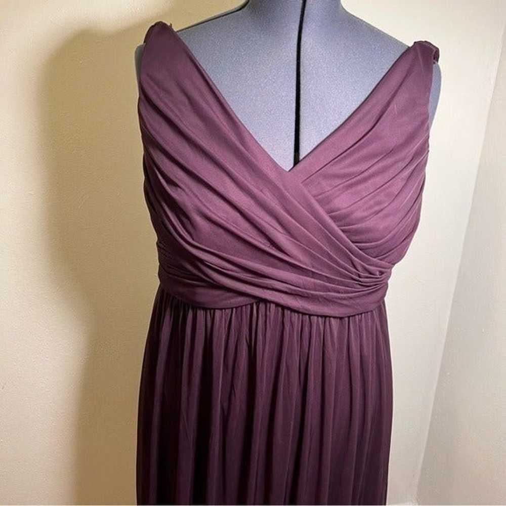 David’s Bridal Short Bridesmaid Dress Plum Purple - image 4