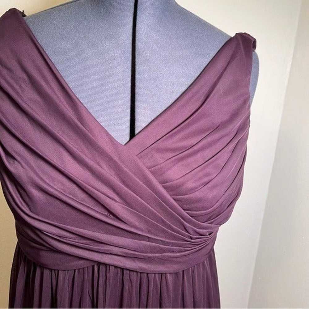 David’s Bridal Short Bridesmaid Dress Plum Purple - image 5