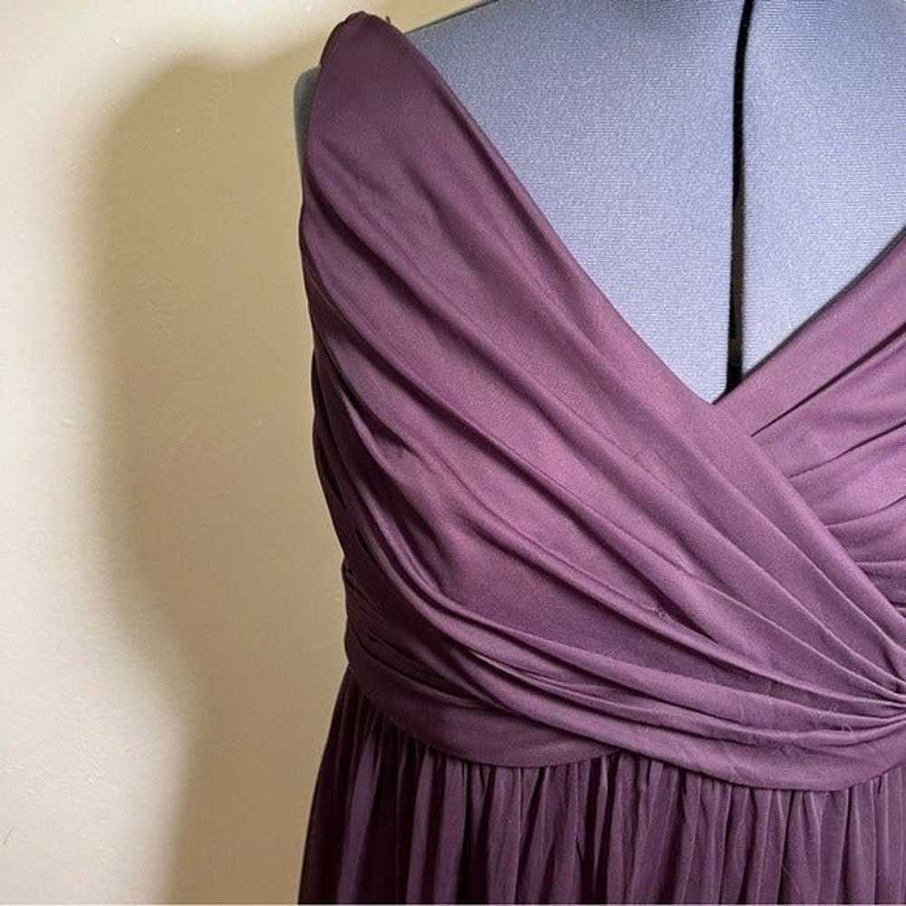 David’s Bridal Short Bridesmaid Dress Plum Purple - image 6