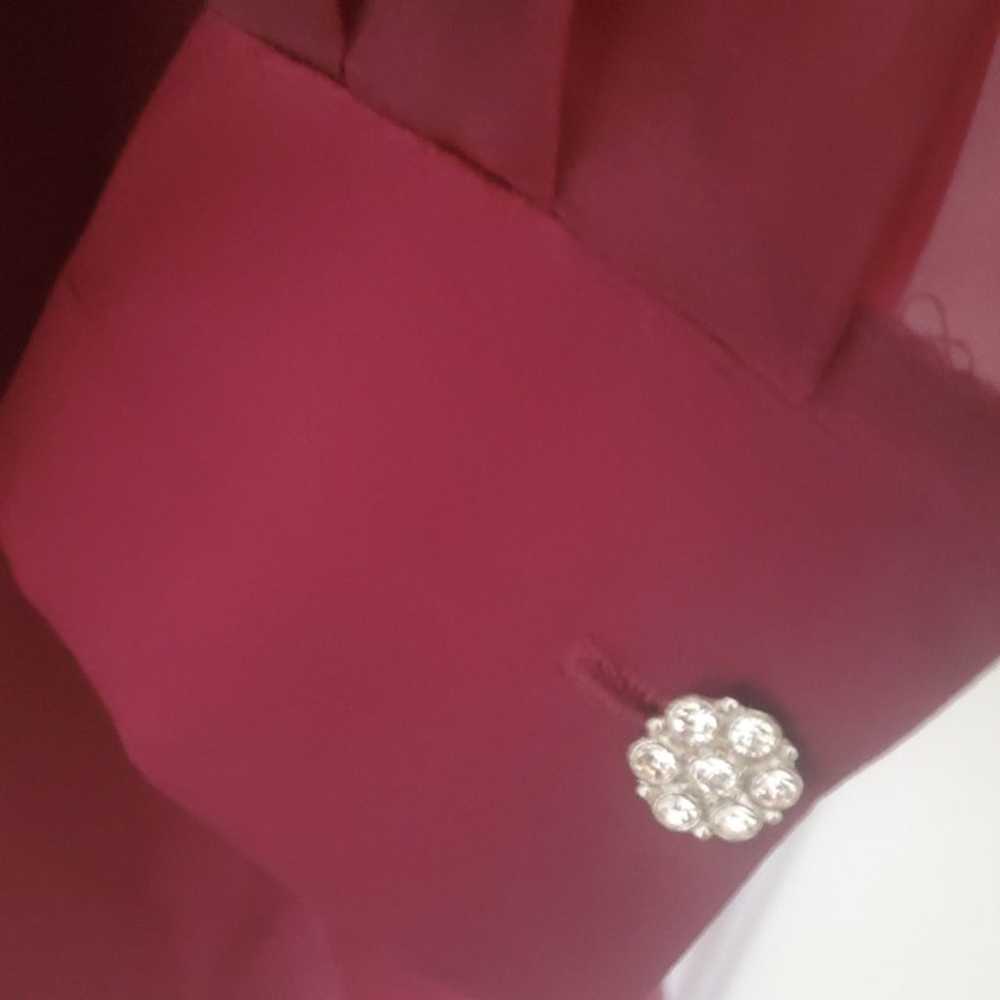 Onyx Nite Bridesmaid's Burgundy Dress Size 16 - image 4