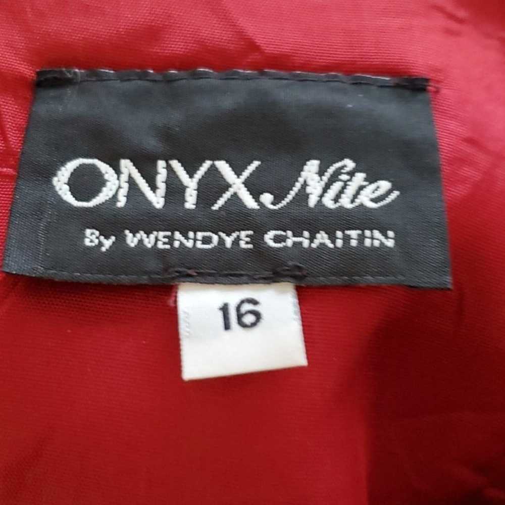 Onyx Nite Bridesmaid's Burgundy Dress Size 16 - image 5