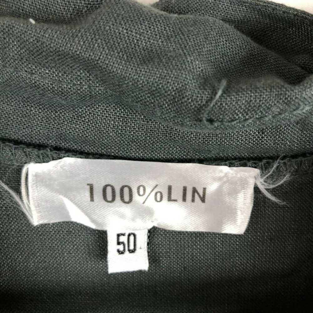100% LIN Gianni Moda Dress 50 18 US Linen Italy L… - image 3