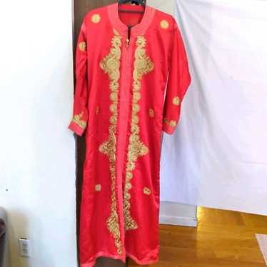 Moroccan Kaftan authentic red & gold