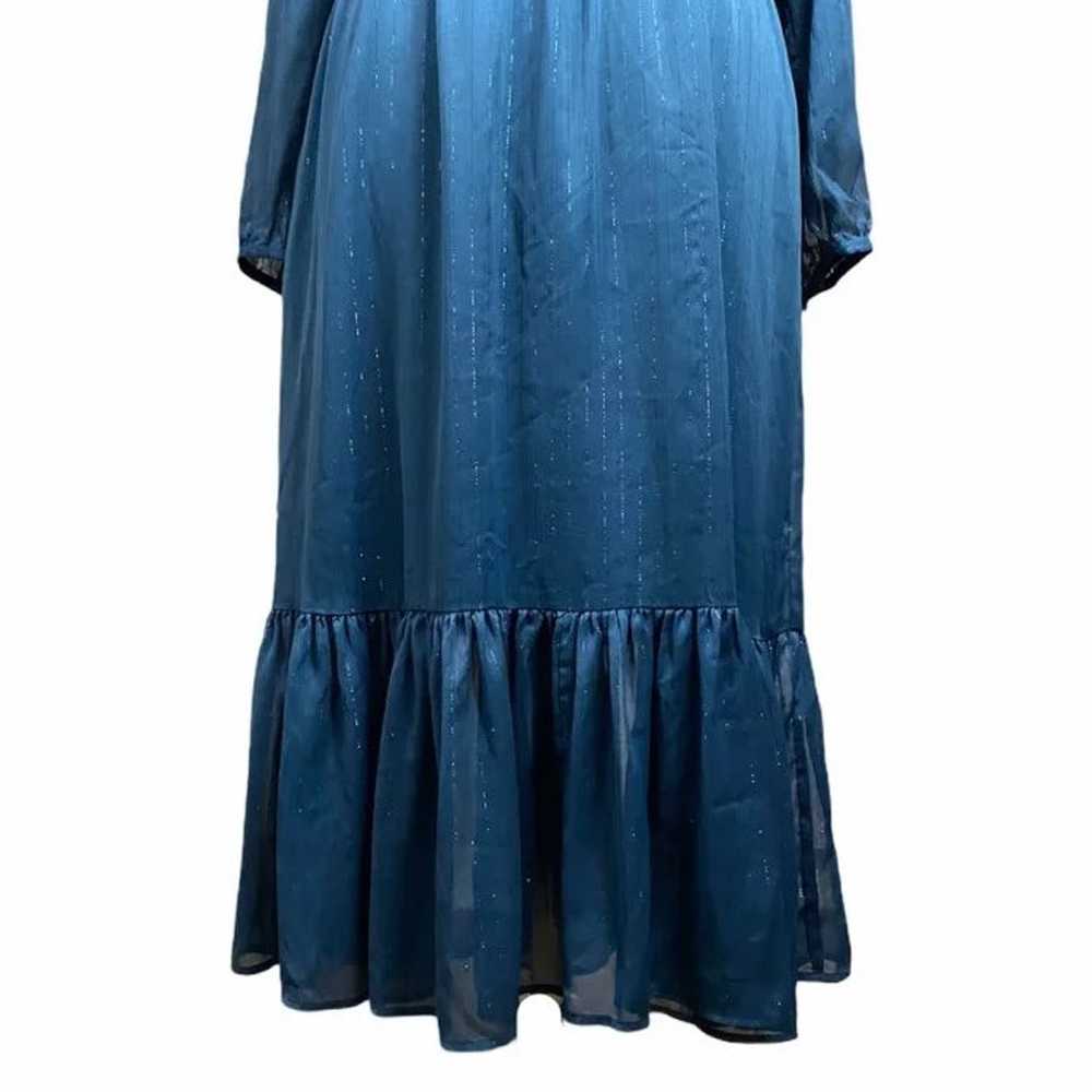 POINT SUR Blue Sparkly Formal Dress - image 3