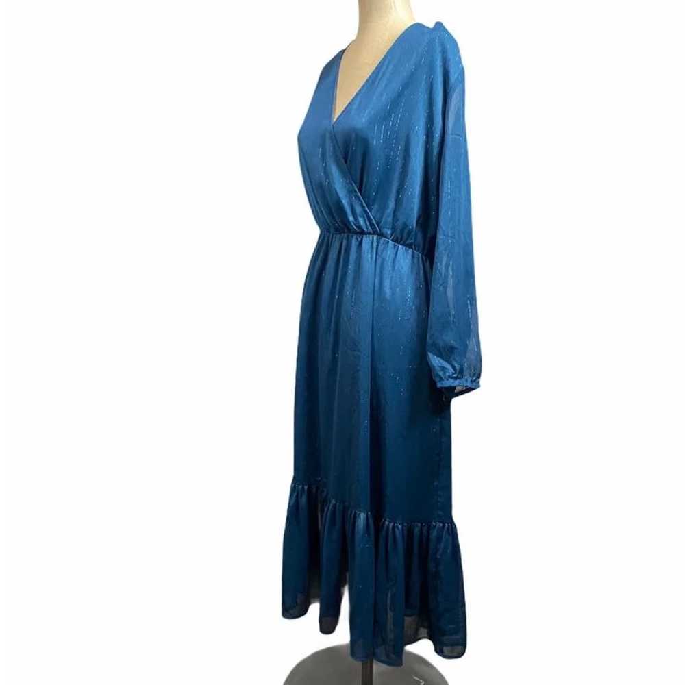 POINT SUR Blue Sparkly Formal Dress - image 5