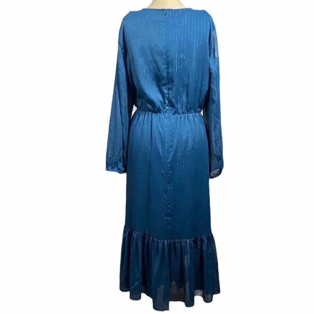 POINT SUR Blue Sparkly Formal Dress - image 6
