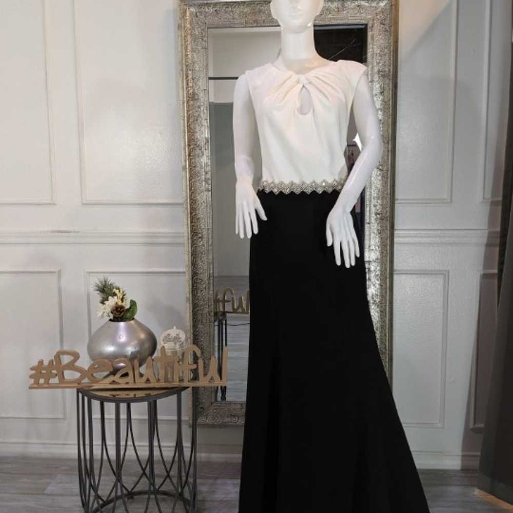 Black and White Formal Evening Dress - image 1