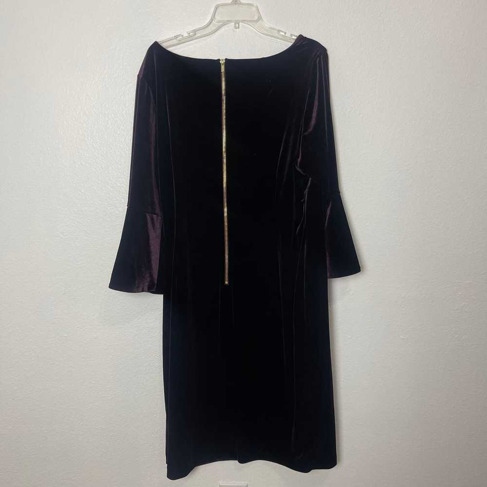 Calvin Klein Purple Velvet Sheath Dress - image 5