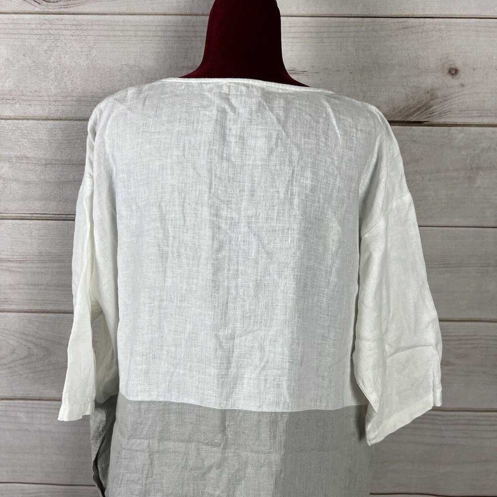 Magic Linen Tunic Boxy Shirt Adria Dress Colorblo… - image 12