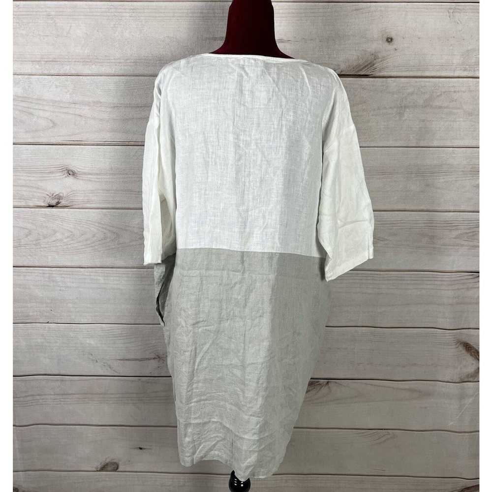 Magic Linen Tunic Boxy Shirt Adria Dress Colorblo… - image 3