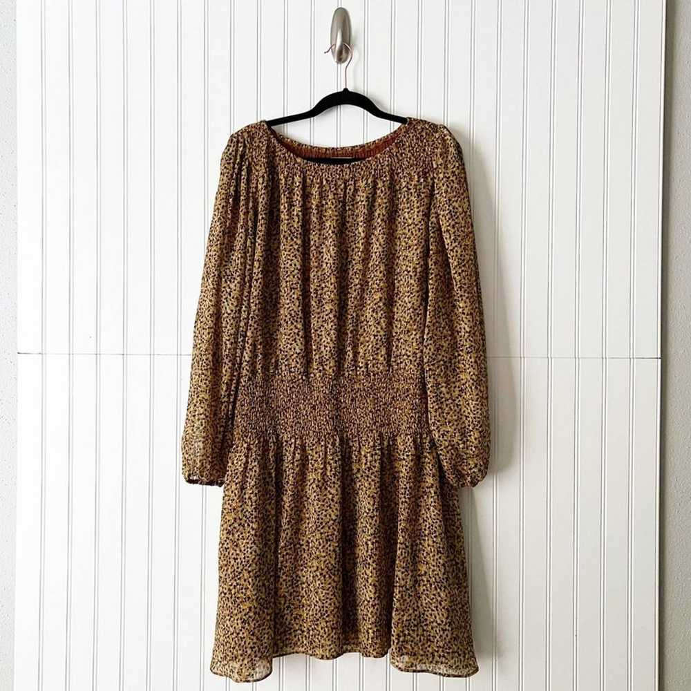 Textile Elizabeth and James Animal Print Smocked … - image 1