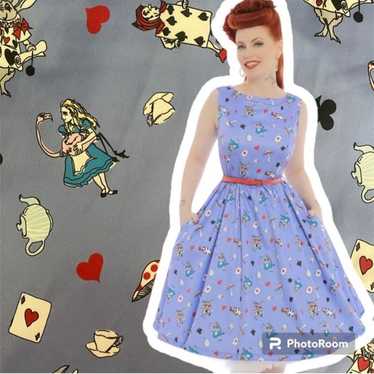 Lindy Bop Audrey Lilac Alice In Wonderland Dress