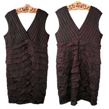 Plus Size 22W Xscape Brown Shutter Dress - image 1