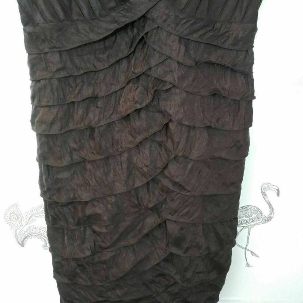 Plus Size 22W Xscape Brown Shutter Dress - image 4