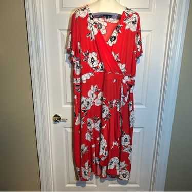 Lane Bryant Floral Faux Wrap Dress