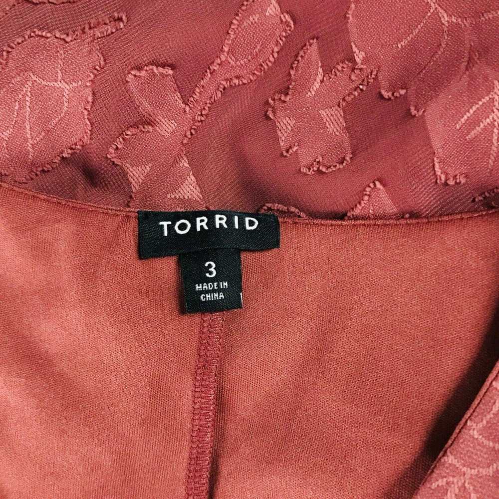 Torrid Women's 3X Dress Mauve Floral Jacquard Sur… - image 3