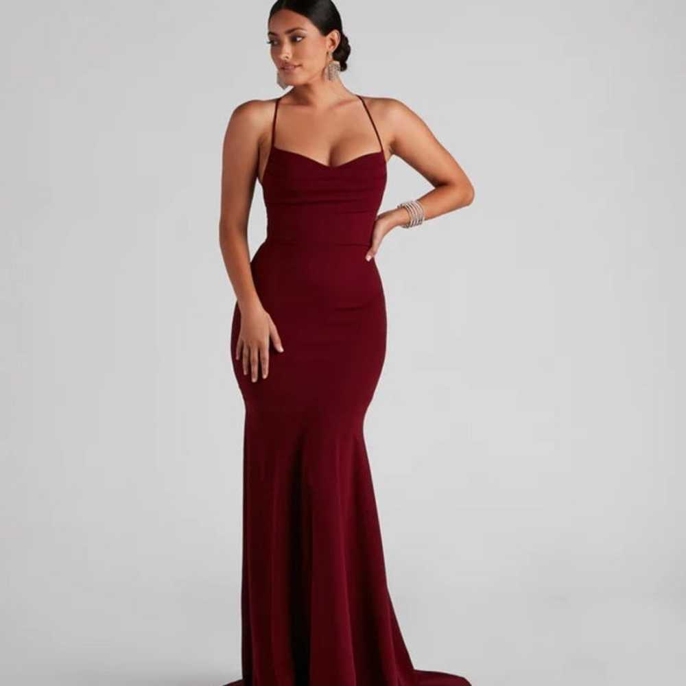 Windsor Burgundy Prom Dress - image 4