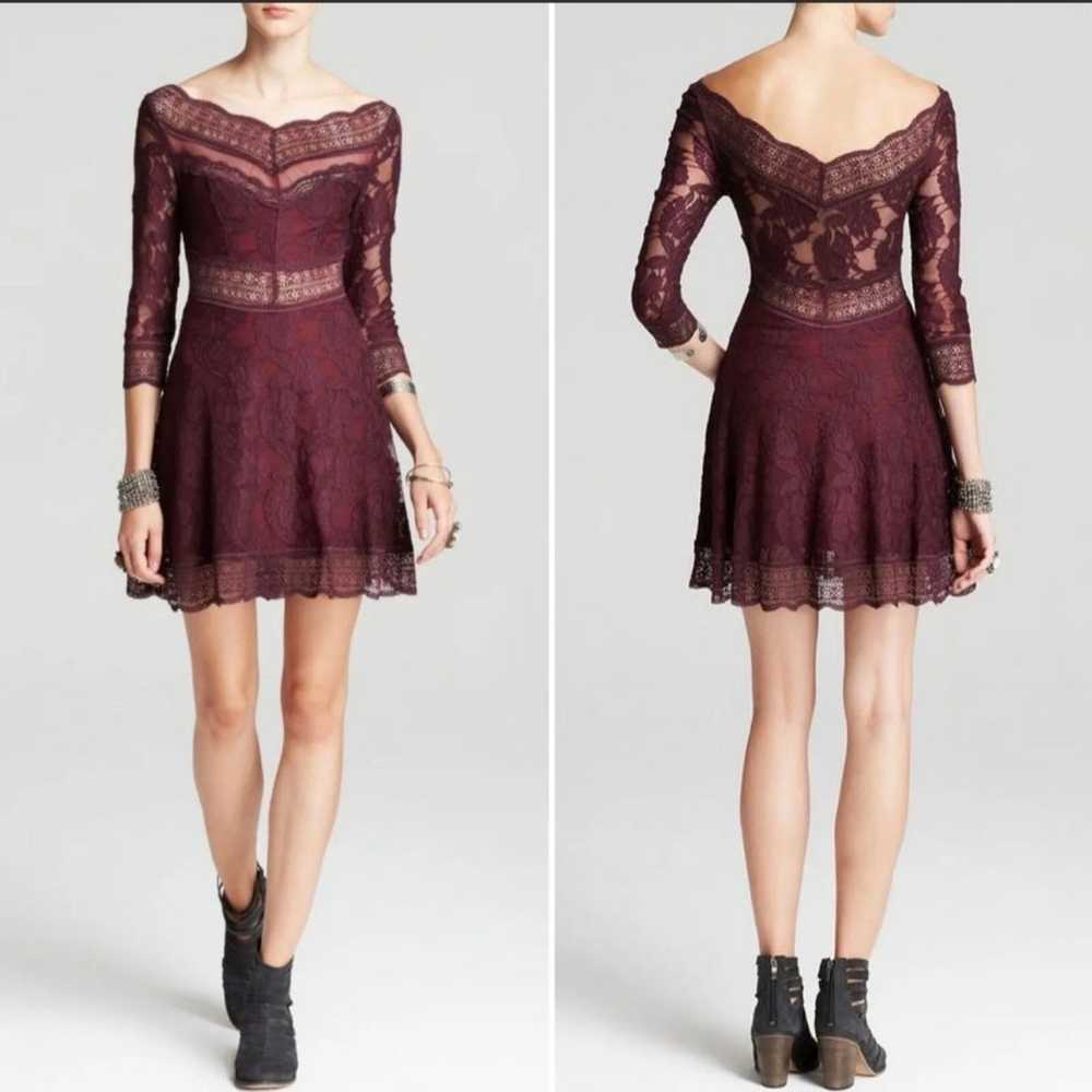 Free People Lacy Afairs in Eggplant sz. XS - image 2