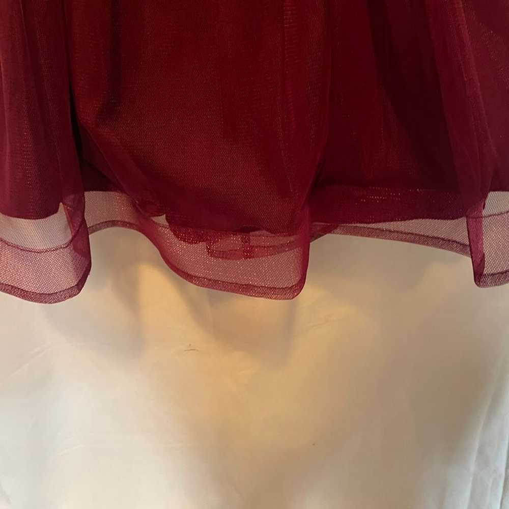 Maroon strapless hoco dress sz 1/2 Prom - image 9