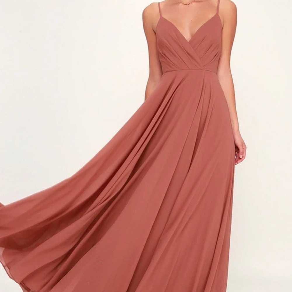 Lulus all about love rusy rose bridesmaid dress /… - image 1
