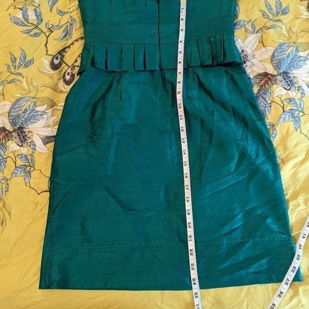 Phoebe couture emerald green dupioni silk straple… - image 6