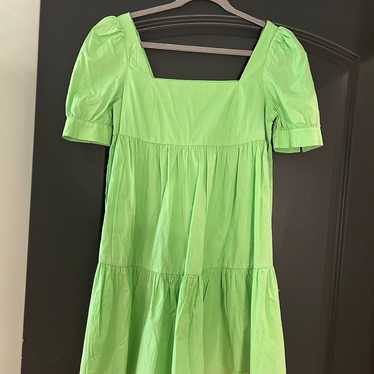 Green mini dress