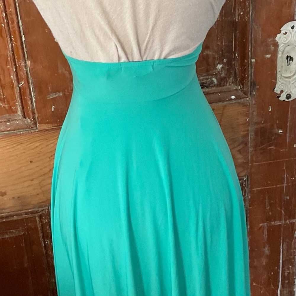Halter Vintage light green Dress - image 3