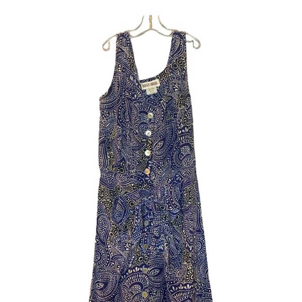 Vintage Maggy London 100% Silk Maxi Dress Women’s… - image 1