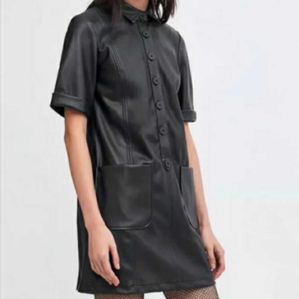 NWOT Zara trf Collection Faux Leather Dress - image 1