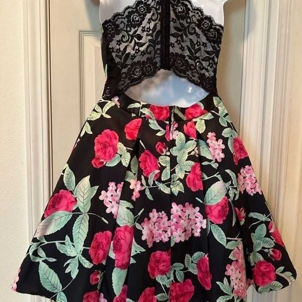 B smart rose floral prom dress size 7 - CUTE - la… - image 3