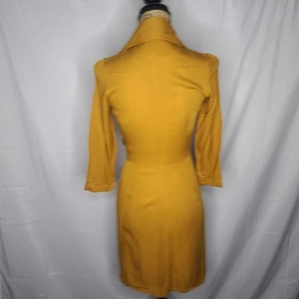Scotch & Soda Mustard Yellow Wrap Belted Dress Sm… - image 3