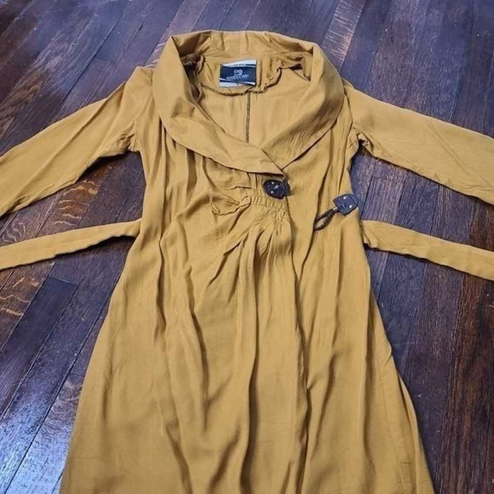 Scotch & Soda Mustard Yellow Wrap Belted Dress Sm… - image 7