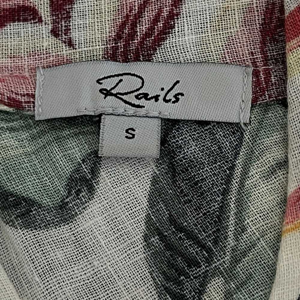 Rails Floral Print Drawstring Tie Linen Dress, Si… - image 3
