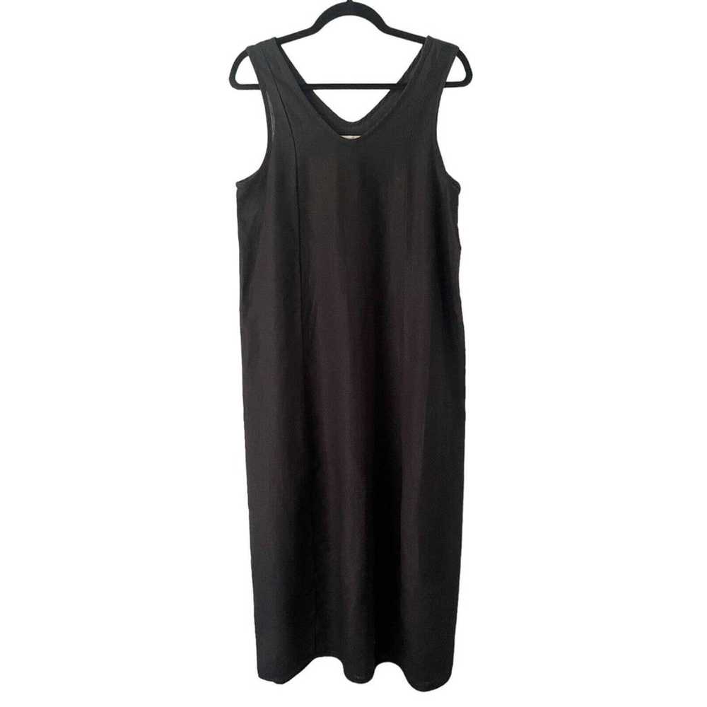 Cynthia Ashby Black 100% Sleeveless Maxi Dress Wo… - image 1