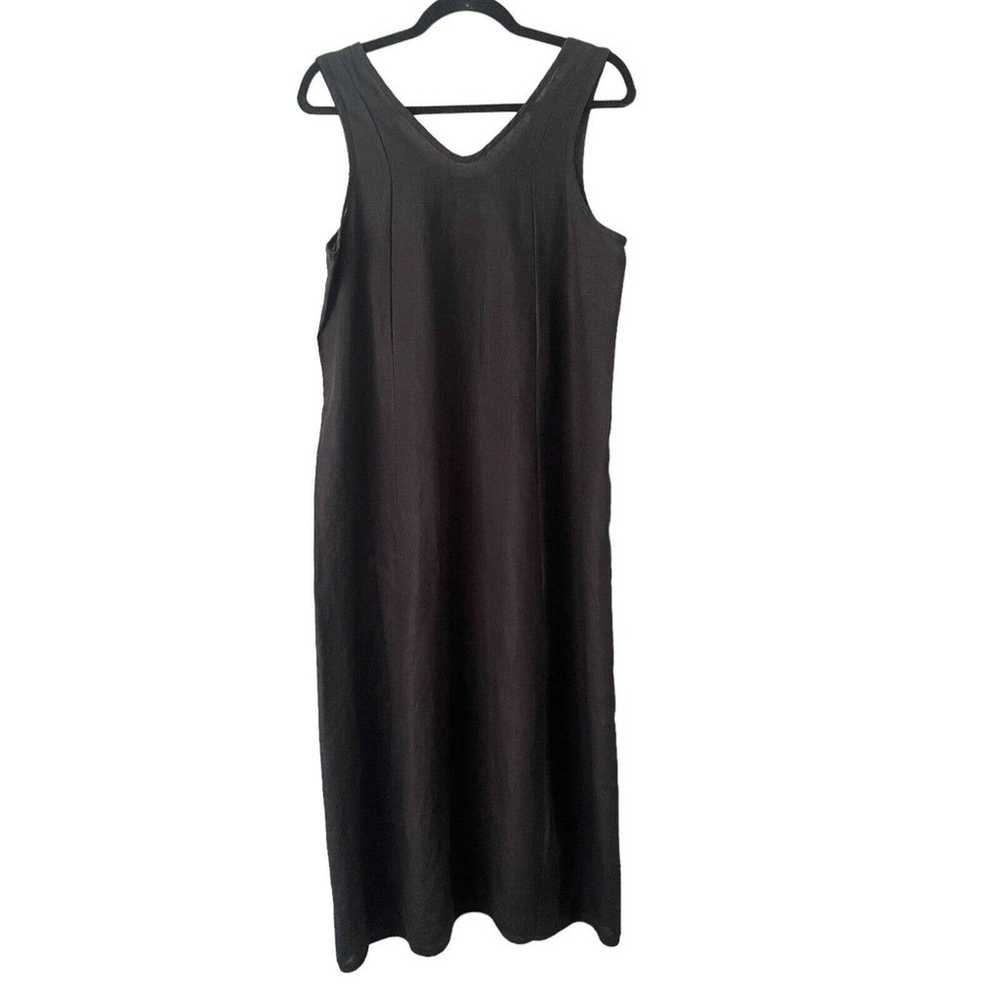 Cynthia Ashby Black 100% Sleeveless Maxi Dress Wo… - image 2