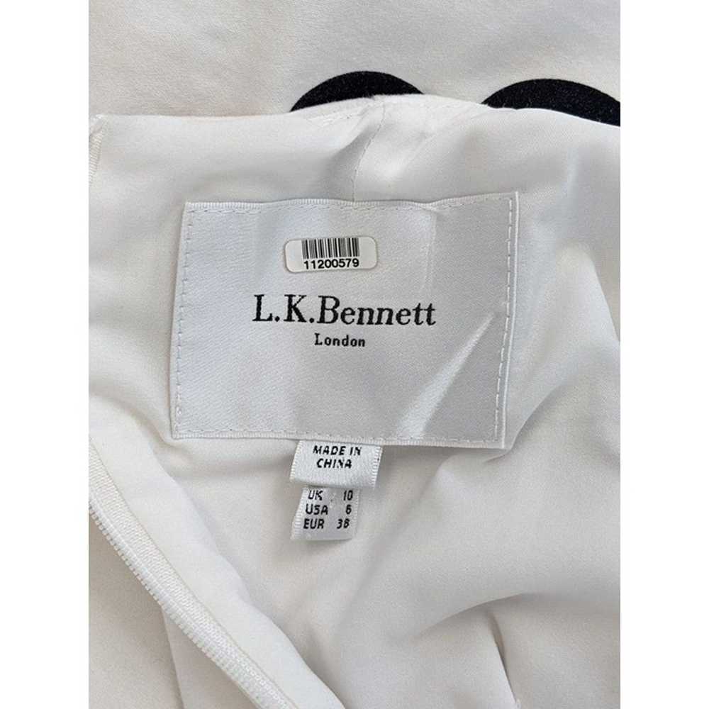L.K. Bennett Size 6 Jesse Shift Mini Dress White … - image 10