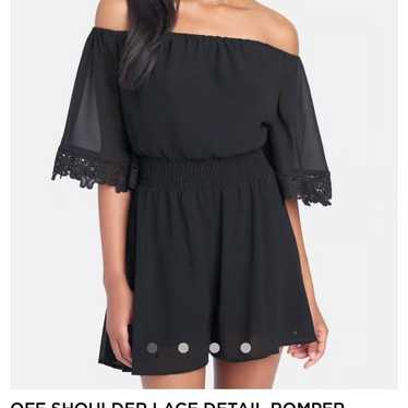 BEBE off shoulder romper