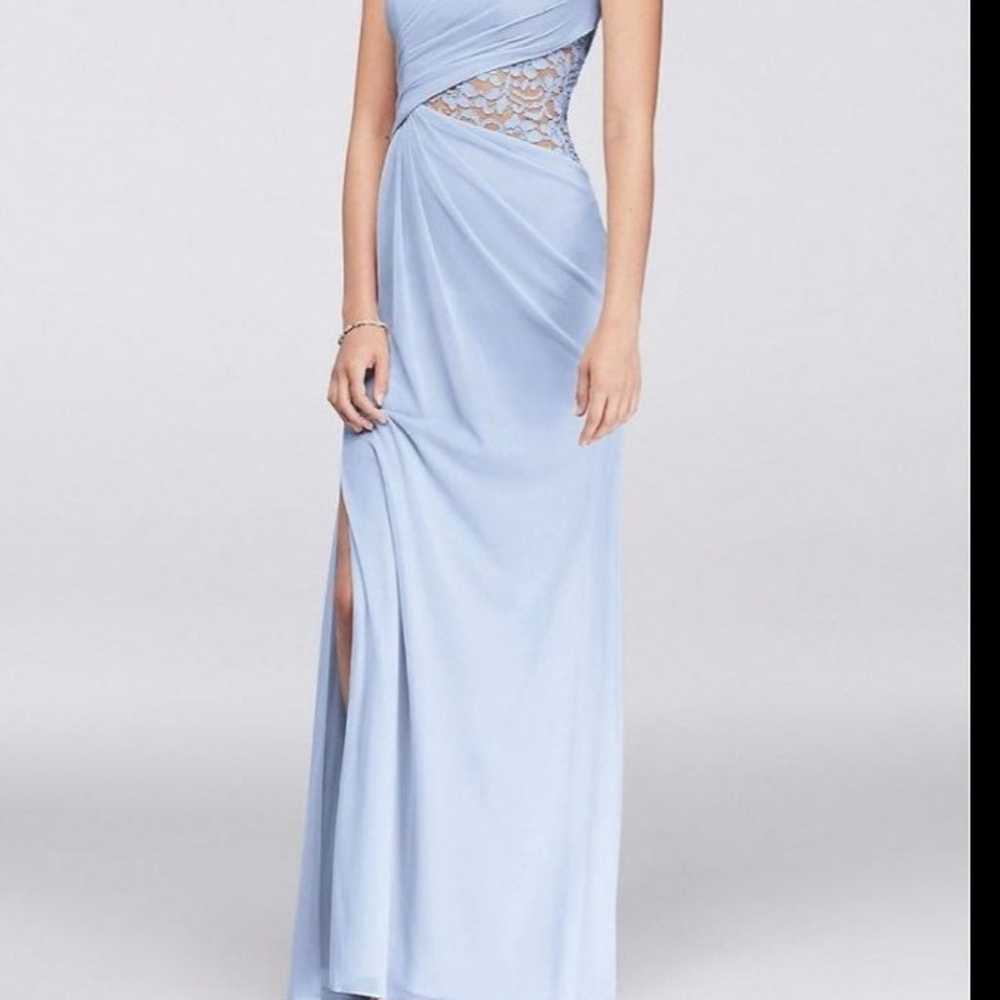 Davids Bridal Ice Blue Dress - image 1