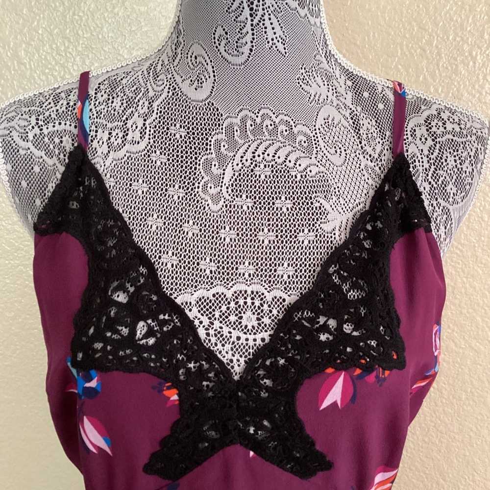 NEW! REBECCA TAYLOR Purple Floral Lace Slip Dress - image 4