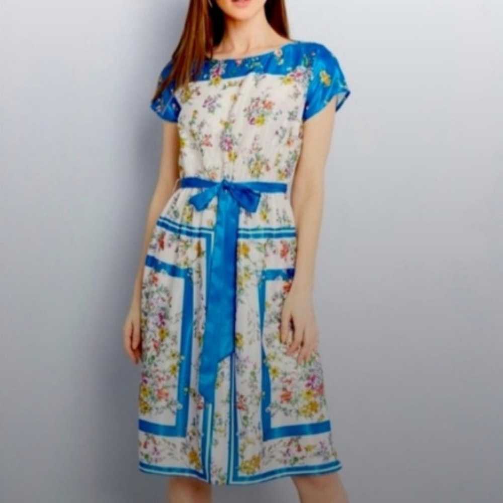 Modcloth Floral Satin Sunlit Reverie Dress - image 1