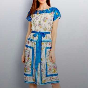 Modcloth Floral Satin Sunlit Reverie Dress - image 1