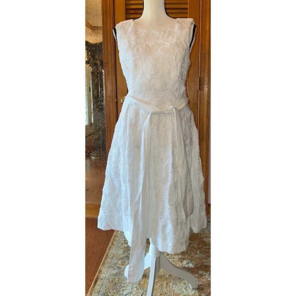 Calvin Klein White Rose Soutache Dress — 8 - image 3