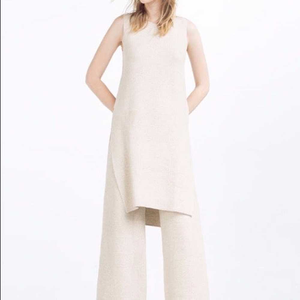 New Zara Knit Sleeveless Tunic Sweater Dress in S… - image 1