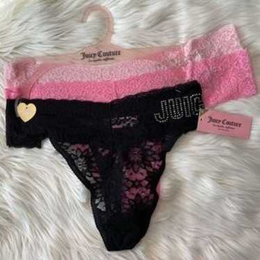JUICY COUTURE INTIMATES LACE THONGS UNDERWEAR PANTIES WOMEN 5 PACK Sz XL  NWT