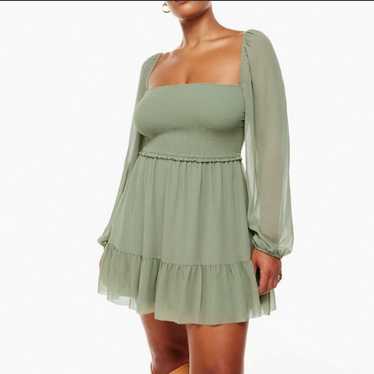 Aritzia Wilfred Tempest Dress in Silver Sage Green - image 1