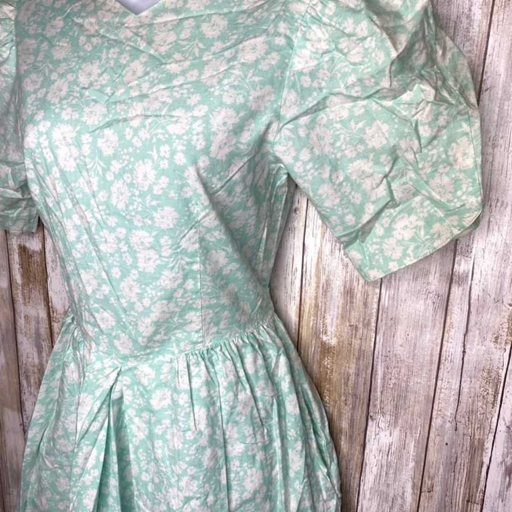 Vintage Lanz Original Puff Sleeve Floral Dress Si… - image 6